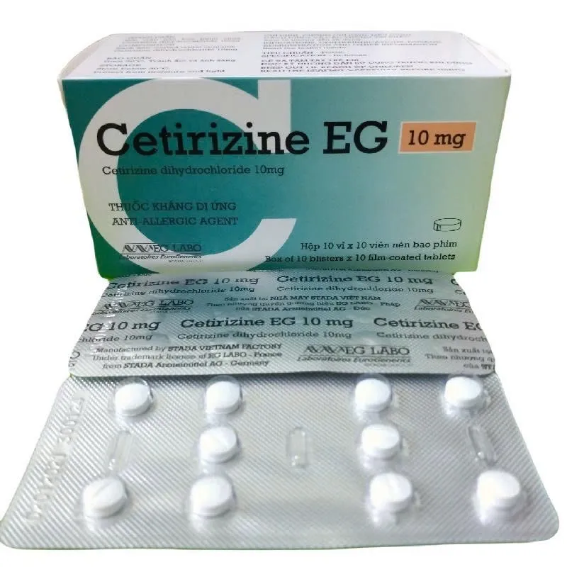 Cetirizine EG tròn 10mg Pyme (H/100v) – Giải pháp dịu nhẹ cho viêm mũi dị ứng & mày đay